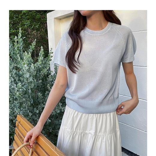 （合作款）莱赛尔无缝圆领针织短袖 商品图0