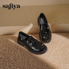 Safiya/索菲娅2025学院风钻扣漆皮百搭粗跟一脚蹬厚底乐福鞋SFD3112107 商品缩略图10