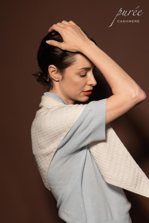 #1975「POLO SHORT SLEEVE」 100% CASHMERE 羊绒POLO领短袖 商品图3