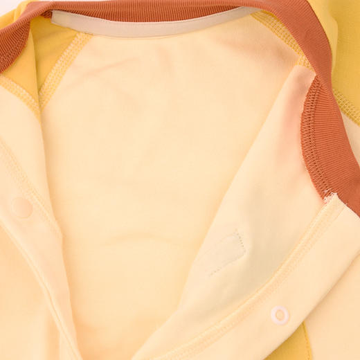 棉果果秋季新品男童米白色偏襟连体衣M312720225477 商品图4