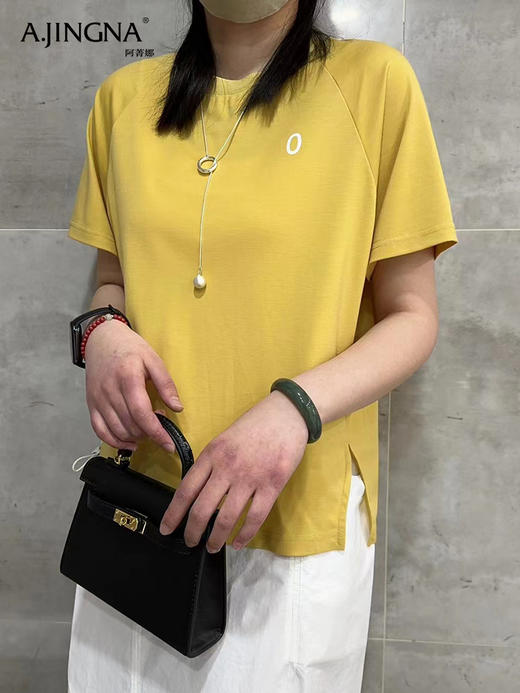 【运动无束缚】阿菁娜桑蚕丝速干短袖T恤F30X302022 商品图1