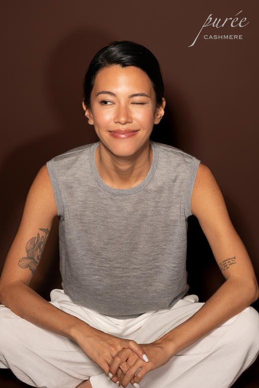 #1979/1981「PETITE SET」 100% WORSTED CASHMERE 精纺羊绒小套装-小开衫和背心 商品图7