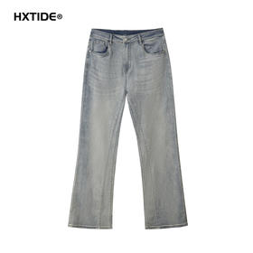 【新品上新】HX 夏季水洗微喇牛仔长裤微宽松C201520037101