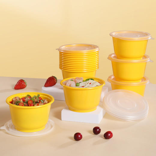 【批发】美丽雅方便餐盒500ML圆型餐盒(10个入) 商品图2