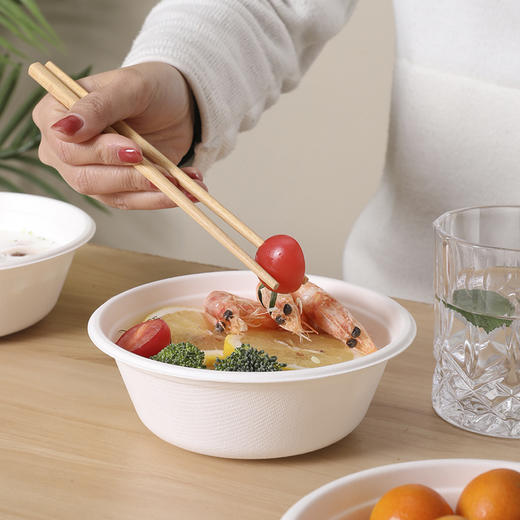 【批发】美丽雅甘蔗竹桨深碗中号 500ml/10个入 商品图9