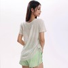 【限时秒】YOGACODE【火树银花系列】瑜伽短袖罩衫女夏季抽褶修身显瘦运动t恤DWA115543 商品缩略图2