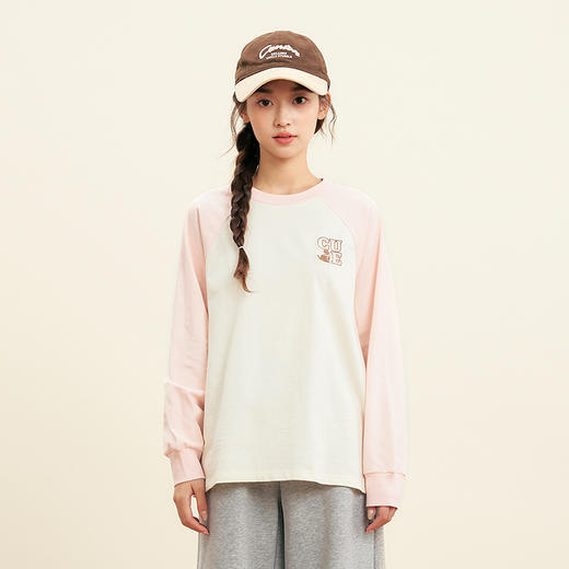 笛莎Deesha青少年女童T恤2025秋季女童撞色插肩袖T恤 商品图3