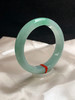 620479，53圈口，糯化飘绿正圈平安镯，果绿底色飘阳绿花，水头好 商品缩略图1