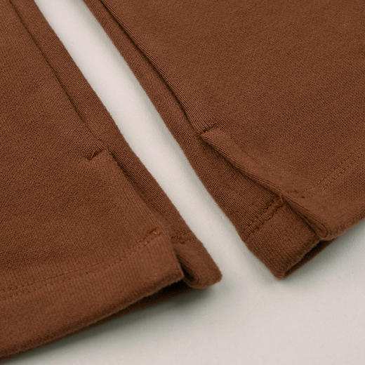 棉果果秋季新品女童焦糖棕大毛圈微喇针织长裤M322200225442 商品图2