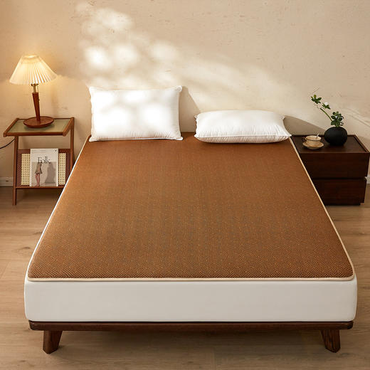 😎【双面可用 酷暑必备】多功能四季款加厚双面两用冰藤席软垫🥰 这款藤席是你很好的选择，🔥用料天然，健康环保！ ✅ 冰藤面料，光滑无毛刺，夏季清凉不黏腻☺️，瞬间降温 凉而不冰 一席多用！ 商品图4