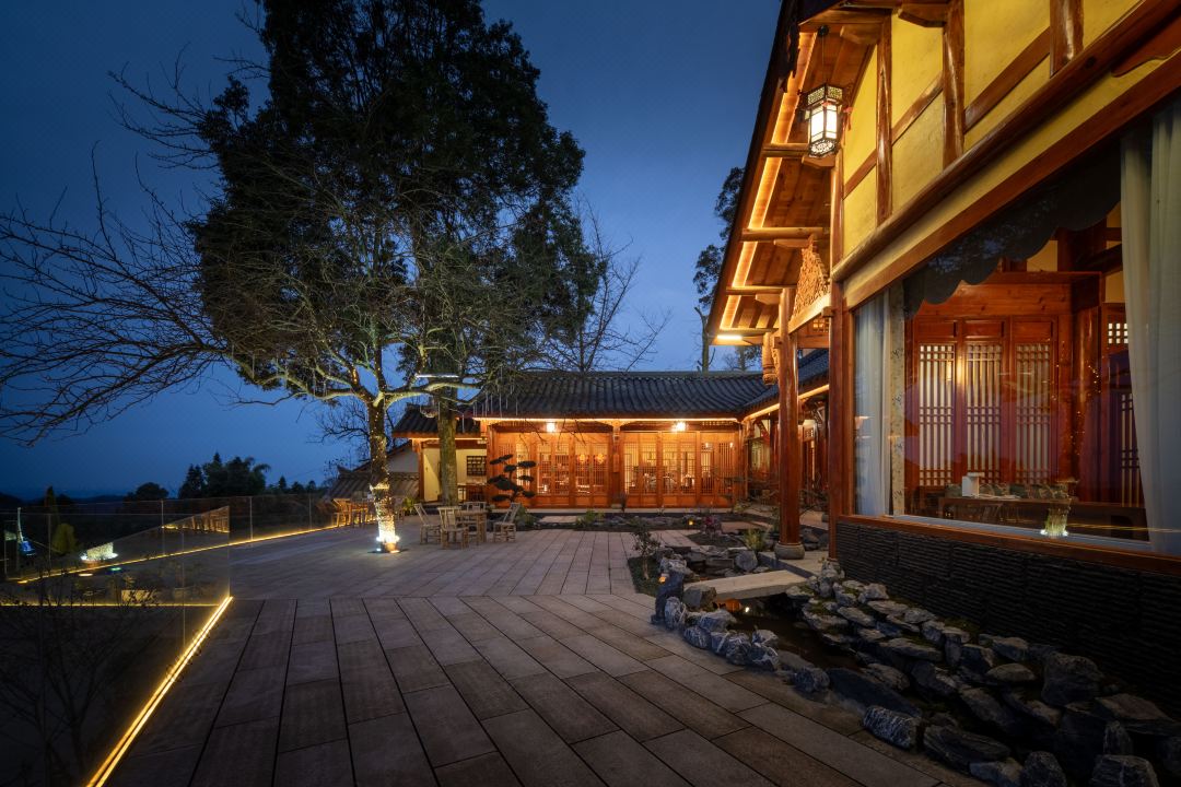 【都江堰·578号院】6房温泉私汤/泳池院子，可单房预定，独栋树屋，儿童乐园，临溪qyj