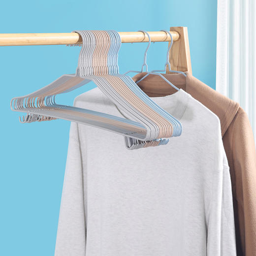 【批发】美丽雅金彩浸塑衣架中号8支入(40cm) 商品图3