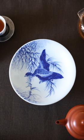 【朗瓷阁】仿清芦雁撇口壶承