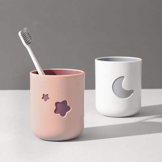 【批发】美丽雅时尚星月双色情侣牙刷杯 2个/套 商品图3