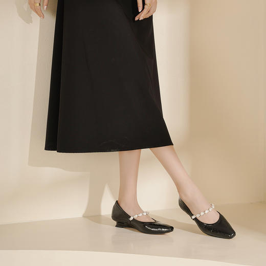 Westory2025年秋季低跟方头舒适百搭通勤休闲浅口单鞋S25CE76111 商品图4