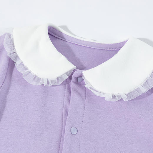 贝贝怡秋季新款女童前开连体衣女孩满月纯棉哈衣卡通印花满月可外穿爬服ZB3EL010 商品图8