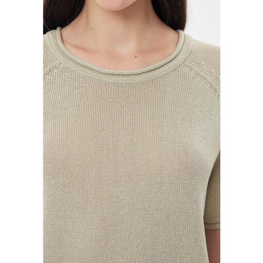 零意义·女士干爽粗针卷边针织衣 商品图2