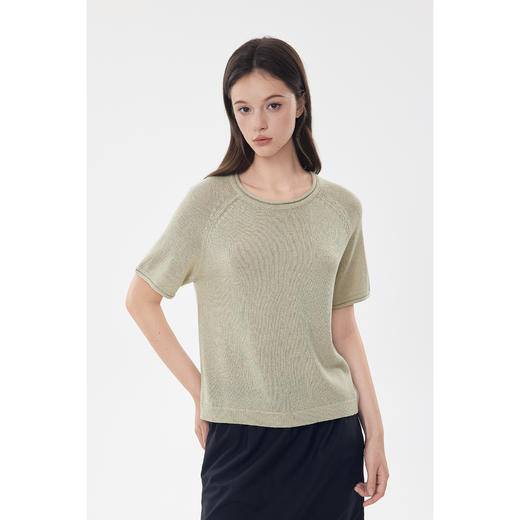 零意义·女士干爽粗针卷边针织衣 商品图6