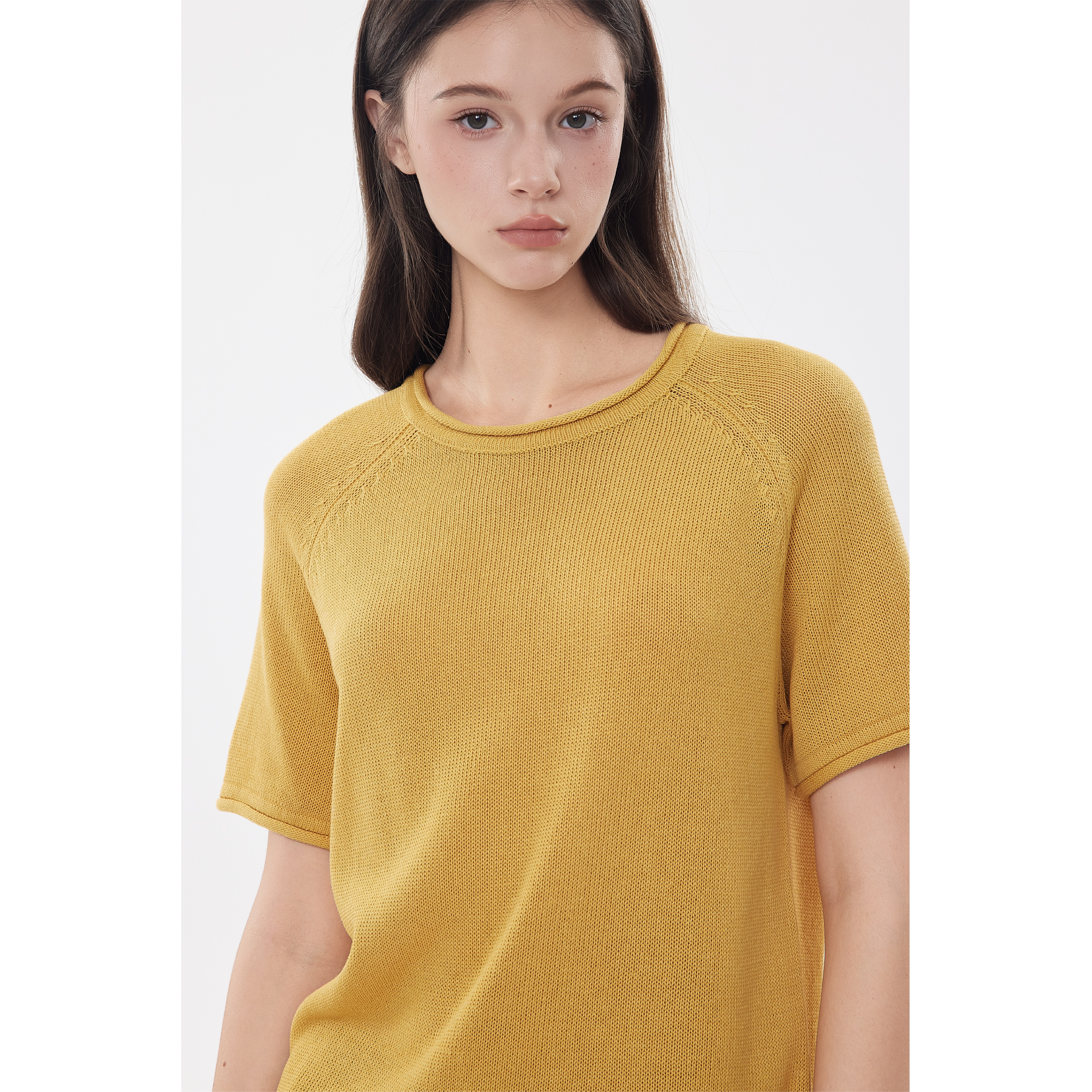 零意义·女士干爽粗针卷边针织衣