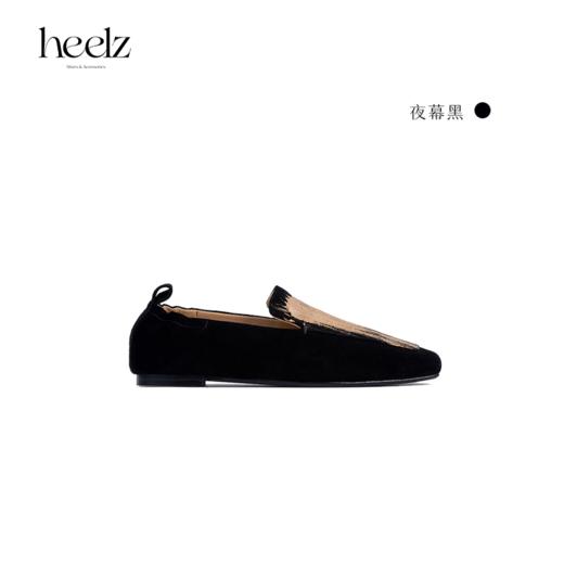 heelz设计师手工鞋履 ｜手绘描金羊翻毛芭蕾乐福鞋0.5公分 商品图2