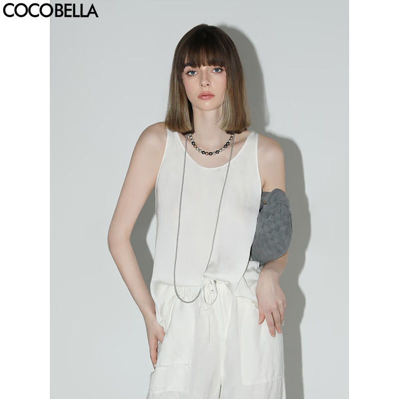 【秒杀】COCOBELLA丝光质感肌理缎面背心夏丝滑可外穿混搭吊带VT0003