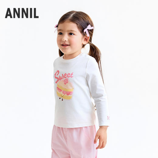 【实体店同款】女童圆领长袖上衣秋季新款安奈儿童装XG531185 商品图2