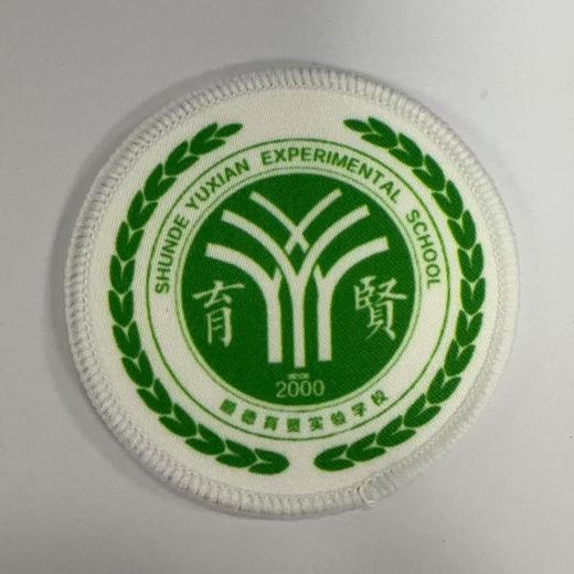 通版佛山市顺德育贤实验学校包边校徽校服姓名贴章可缝烫现货发51 商品图0