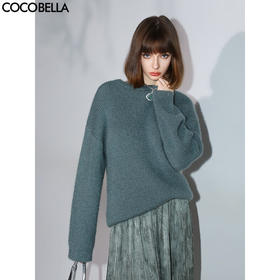 COCOBELLA治愈系闪光纱针织毛衣女加厚软糯慵懒风气质上衣MZ300-2