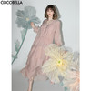 COCOBELLA流苏飘带层叠荷叶大摆莱赛尔连衣裙配吊带裙FR7028 商品缩略图0