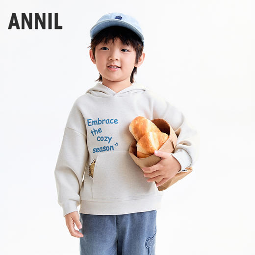 【实体店同款】男童带帽长袖卫衣秋季新款安奈儿童装XB531019 商品图0