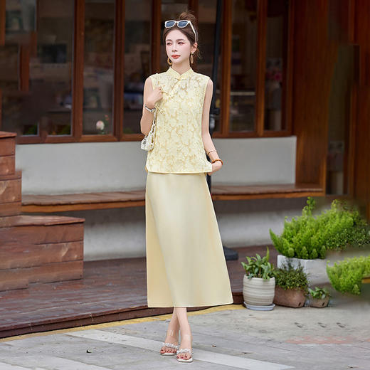 无袖上衣，吊带裙套装 &5621 商品图2