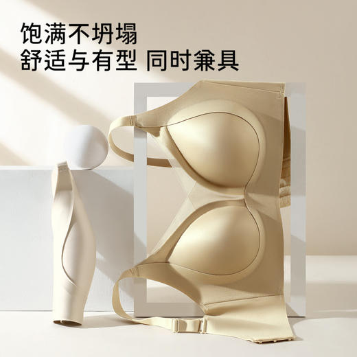 琉璃辰光 舒适文胸(VIP)【双重反重力提拉】缎面无痕收副乳防下垂薄款大胸显小文胸 商品图2