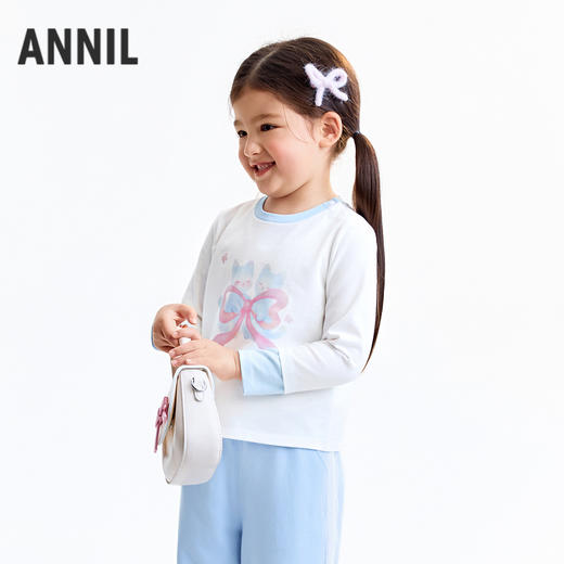 【实体店同款】女童圆领长袖上衣秋季新款安奈儿童装XG531220 商品图1