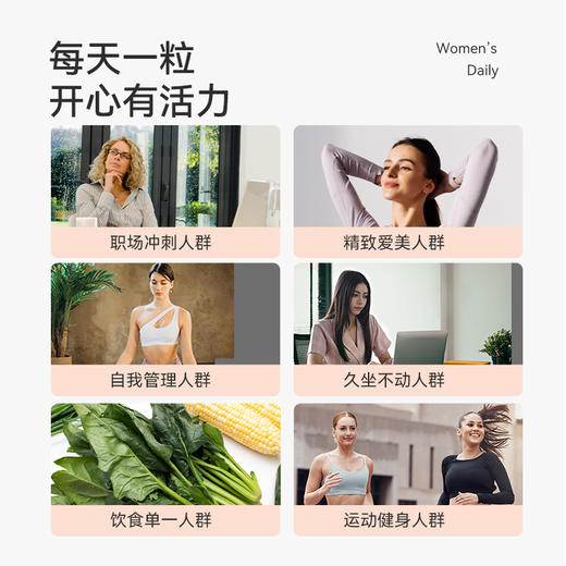 【保税仓】metoday女性复合维生素胶囊 60粒/瓶 高能复配 营养更全面 商品图3