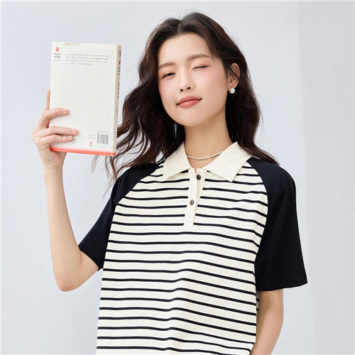 佐丹奴BM女装25年新款【100%棉】纯棉POLO衫13315209 商品图4