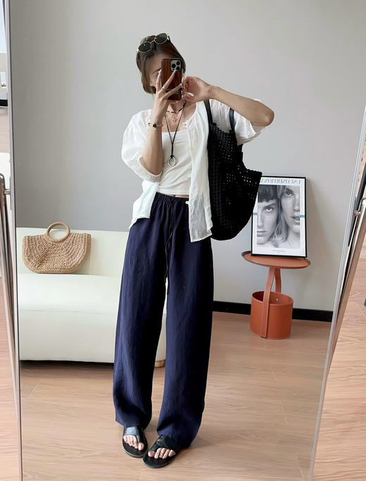 外贸原单100%汉麻七色女裤哈伦裤063006 商品图12