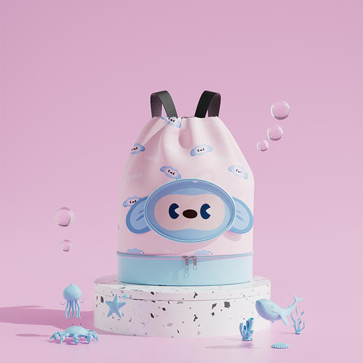 【干湿分离包包】2025夏季卡通儿童干背包带鞋仓 泳衣包收纳袋旅行沙滩包双肩包 商品图1