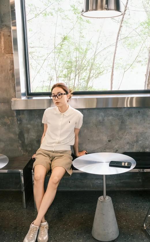 拉夫体制内精简气质百搭多穿针织小开衫POLO衫 商品图2