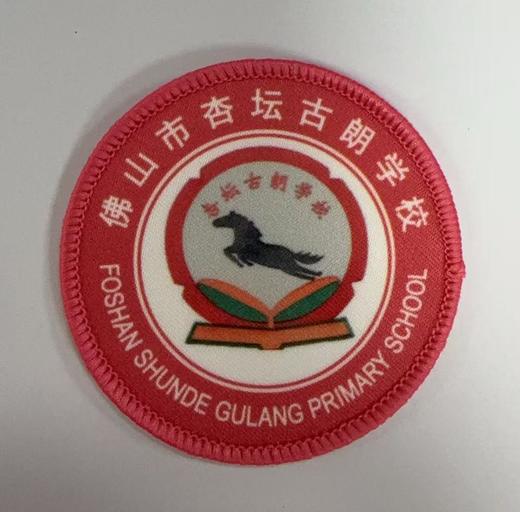 通版佛山市杏坛古朗学校包边校徽校服布标姓名贴章可缝烫现货发51 商品图0