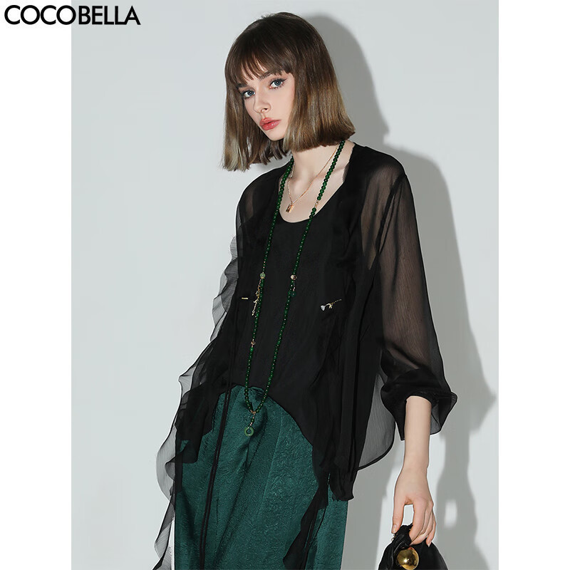 COCOBELLA丝光质感肌理缎面背心夏丝滑可外穿混搭吊带VT0003B