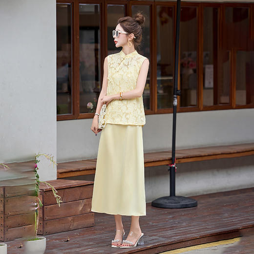 无袖上衣，吊带裙套装 &5621 商品图4