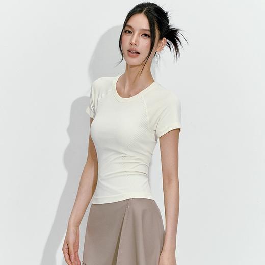 【3~5天发货】跃牌【美度空间】系列 新款无缝瑜伽短袖女T恤跑步薄款瑜伽服TX53001（预售8月初出货） 商品图3