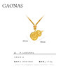 GAONAS  逍遥游中式时尚金色葫芦项链11495XGO 商品缩略图3