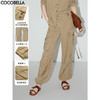 【限时特惠】COCOBELLA[100%莱赛尔]大口袋捏褶工装裤女束口休闲裤PA3030 商品缩略图0