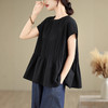 韩系气质设计感压褶衬衫上衣夏季2025年新款宽松无袖娃娃衫背心女 商品缩略图1