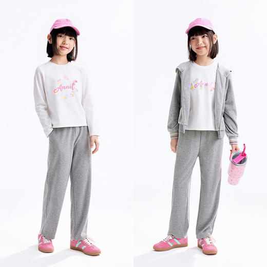 【实体店同款】女童全腰针织裤秋季新款安奈儿童装AG536004 商品图3