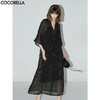 COCOBELLA[金葱刺绣]轻奢风刺绣肌理感连衣裙吊带裙两件装FR966 商品缩略图0