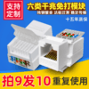 爆款★热销@工程包检【过专业网分仪+FLUKE福禄克测试】六类千兆网络模块cat6免打网口超五类百兆非屏蔽RJ45水晶头 RJ11电话4芯镀金电脑网线插座面板连接对接头电话接口综合布线 商品缩略图0