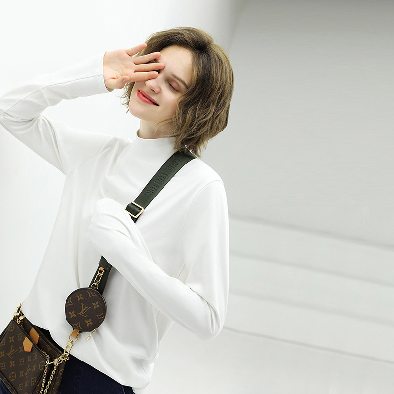 COCOBELLA细腻baby触感肌底衣T恤女简约圆领白色打底衫长袖TE909