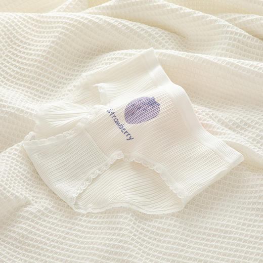 【YW】无忧购5条装螺纹棉内裤日系可爱紫色少女卡通兔子草莓8022（截单后3-5天发货) 商品图6